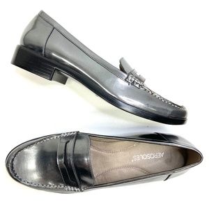 Aerosoles | Metallic Silver Loafers